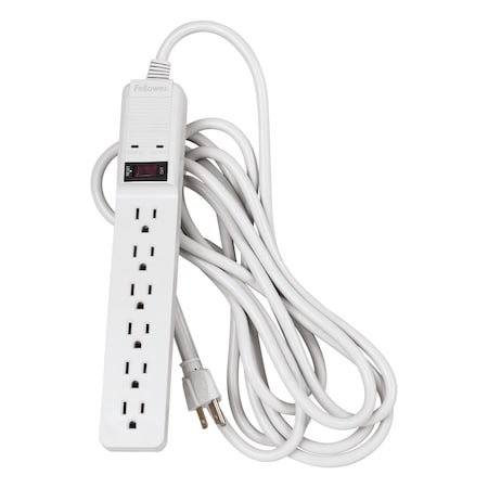Fellowes Surge Protector, 6 Outlet(s) 6 ft., Platinum 99036